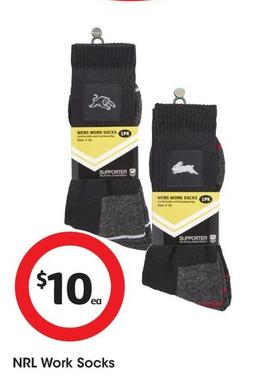 AFL - Work Socks offers at $10 in Coles