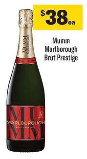 Mumm - Marlborough Brut Prestige offers at $38 in Coles