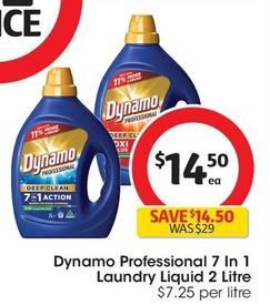 Dynamo - Professional 7 In 1 Laundry Liquid 2 Litre offers at $14.5 in Coles