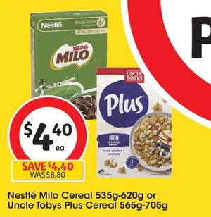 Nestlè - Milo Cereal 535g-620g offers at $4.4 in Coles