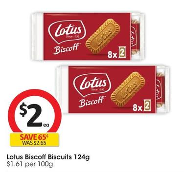 Lotus - Biscoff Biscuits 124g offers at $2 in Coles