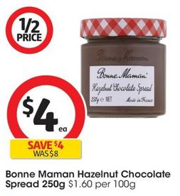 Bonne Maman - Hazelnut Chocolate Spread 250g offers at $4 in Coles