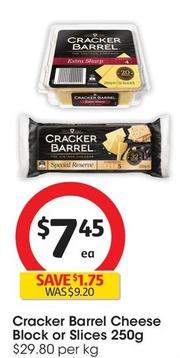 Cracker Barrel - Cheese Block 250g offers at $7.45 in Coles