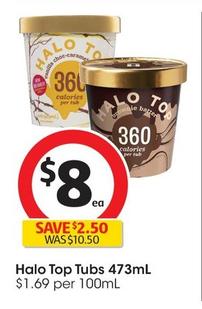 Halo - Top Tubs 473ml offers at $8 in Coles
