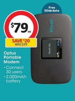 Optus - Portable Modem offers at $79 in Coles