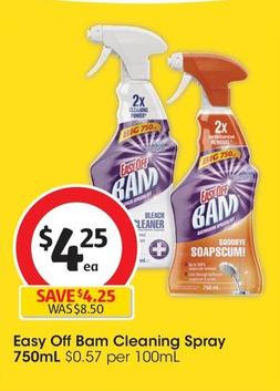 Easy Off - Bam Cleaning Spray 750mL offers at $4.25 in Coles
