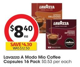 Lavazza - A Modo Mio Coffee Capsules 16 Pack offers at $8.4 in Coles