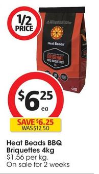 Heat Beads - Bbq Briquettes 4kg offers at $6.25 in Coles