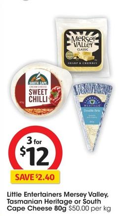 Little Entertainers - Mersey Valley Cheese 80g  offers at $12 in Coles