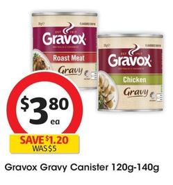 Gravox - Gravy Canister 120g-140g offers at $3.8 in Coles