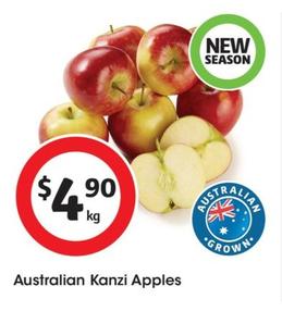 Australian Kanzi Apples offers at $4.9 in Coles