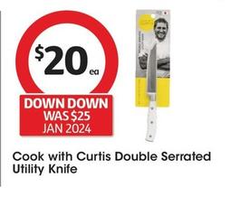 Cook With Curtis Double Serrated Utility Knife offers at $20 in Coles