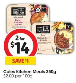 Coles - Kitchen Meals 350g offers at $14 in Coles