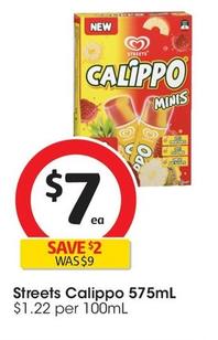 Streets - Calippo 575ml offers at $7 in Coles