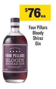 Four Pillars - Bloody Shiraz Gin offers at $76 in Coles