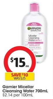 Garnier - Micellar Cleansing Water 700ml offers at $15 in Coles