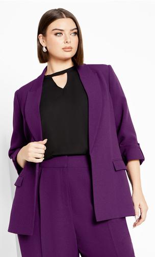 Natalie Jacket - petunia offers at $169.95 in City Chic