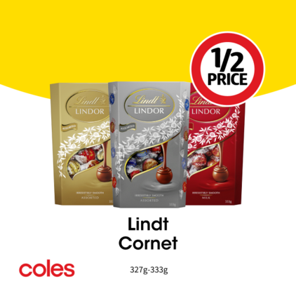 Lindt Cornet  offers at $13 in Coles