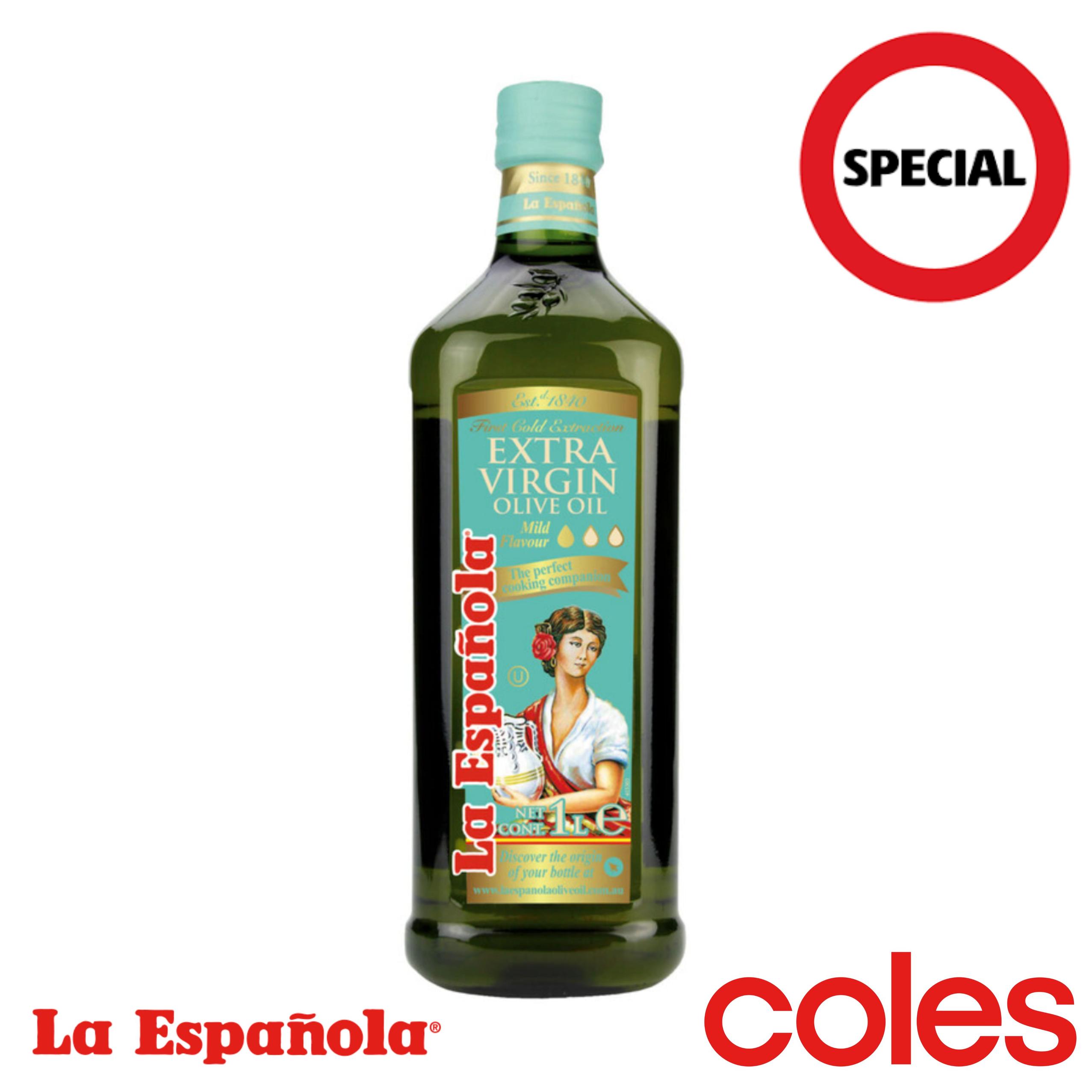 La Espanola Extra Virgin Olive Oil Mild Flavour | 1L offers at $18 in Coles
