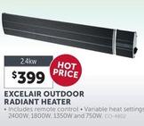 Excelair Outdoor Radiant Heater offers at $399 in Stratco