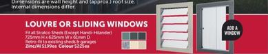 Louvre Or Sliding Windows offers at $199 in Stratco