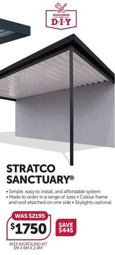 Stratco Sanctuary offers at $1750 in Stratco