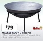 Mallee Round Firepit offers at $79 in Stratco