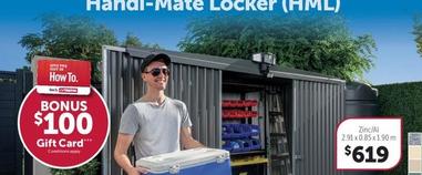 Handi-mate Locker offers at $619 in Stratco