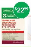 TerryWhite Chemmart - Ibuprofen Suspension For Children 5 To 12 Years - 200ml offers at $22.99 in TerryWhite Chemmart