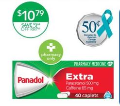 Panadol - Extra with Optizorb 40 caplets offers at $10.79 in TerryWhite Chemmart