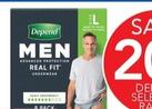 Depend - Underwear RealFit Male Large 8 pack offers at $12.39 in TerryWhite Chemmart