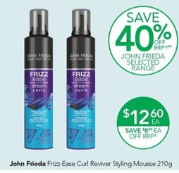 John Frieda - Frizz-Ease Curl Reviver Styling Mousse 210g offers at $12.6 in TerryWhite Chemmart