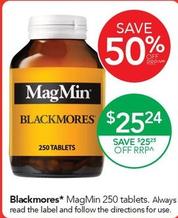 Blackmores - MagMin 250 Tablets offers at $25.24 in TerryWhite Chemmart