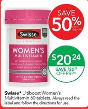 Swisse - Ultiboost Women's Multivitamin 60 Tablets offers at $20.24 in TerryWhite Chemmart