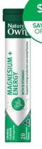 Nature's Own - Magnesium + Energy Effervescent 20 Tablets offers at $6 in TerryWhite Chemmart
