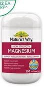 Nature's Way - High Strength Magnesium 150 Tablets offers at $11.99 in TerryWhite Chemmart