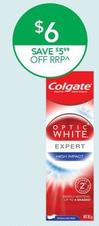 Colgate - Optic White Toothpaste High Impact 85g offers at $6 in TerryWhite Chemmart