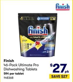 Finish - 46-Pack Ultimate Pro Dishwashing Tablets offers at $27 in BIG W
