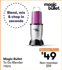 Magic Bullet - To Go Blender offers at $49 in BIG W