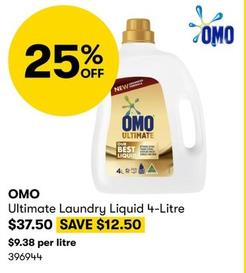 OMO - Ultimate Laundry Liquid 4-Litre offers at $37.5 in BIG W