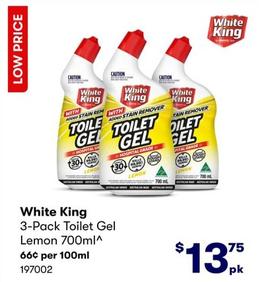 White King - 3-Pack Toilet Gel Lemon 700ml offers at $13.75 in BIG W