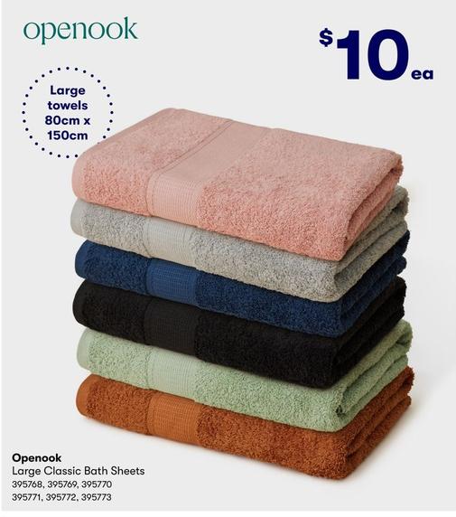 Openook - Large Classic Towels offers at $10 in BIG W