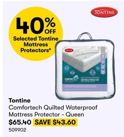 Tontine - Comfortech Quilted Waterproof Mattress Protector - Queen offers at $65.4 in BIG W