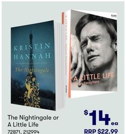 The Nightingale or A Little Life offers at $14 in BIG W