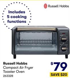 Russell Hobbs - Compact Air Fryer Toaster Oven  offers at $79 in BIG W