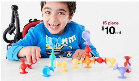 15 Piece Suction Construction Toy offers at $10 in Kmart