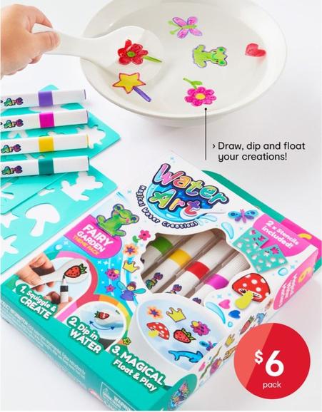 6 Pack Water Art Magical Creations Water Markers - Assorted offers at $6 in Kmart