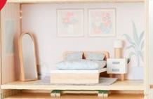 NEW 10 Piece Wooden Modular Dollhouse Bedroom offers at $15 in Kmart