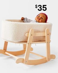 3 Piece Wooden Boucle Bassinet offers at $35 in Kmart