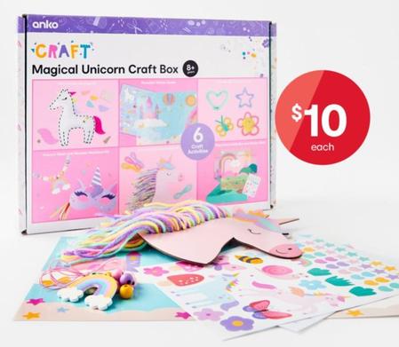 75 Piece Magical Unicorn Craft Box offers at $10 in Kmart